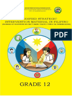 Grade 12: Modified Strategic Intervention Material in Filipino