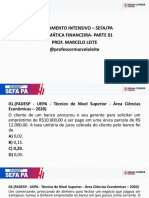 Treinamento Intensivo - Sefa/Pa Matemática Financeira-Parte 01 Prof. Marcelo Leite @professormarceloleite