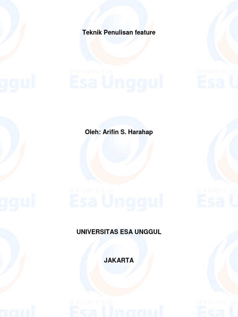 Teknik Penulisan Feature Efektif | PDF | Ilmu Sosial | Filsafat