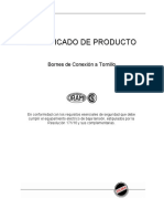 Certificado de producto para bornes de conexión a tornillo