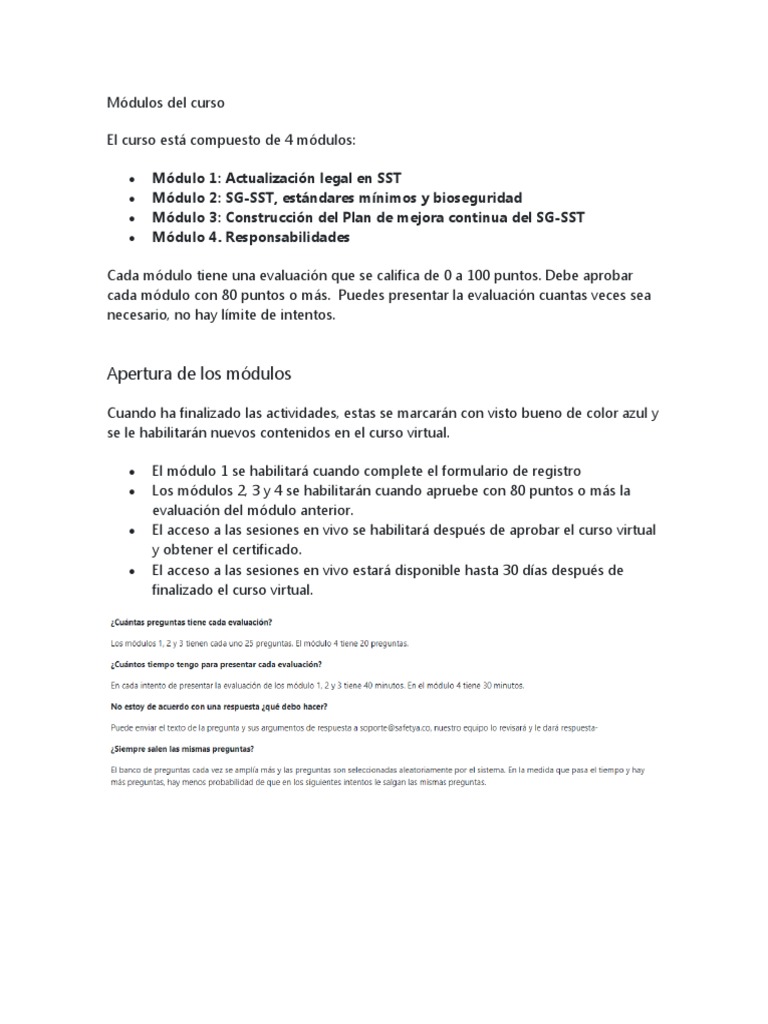Módulos Del Curso | PDF