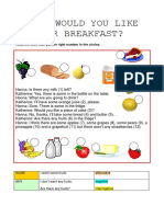What Would You Like For Breakfast?: Read The Text, Than Put The Right Number in The Circles