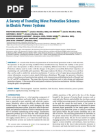 A Survey of Traveling Wave Protection Schemes in Electric Power Systems