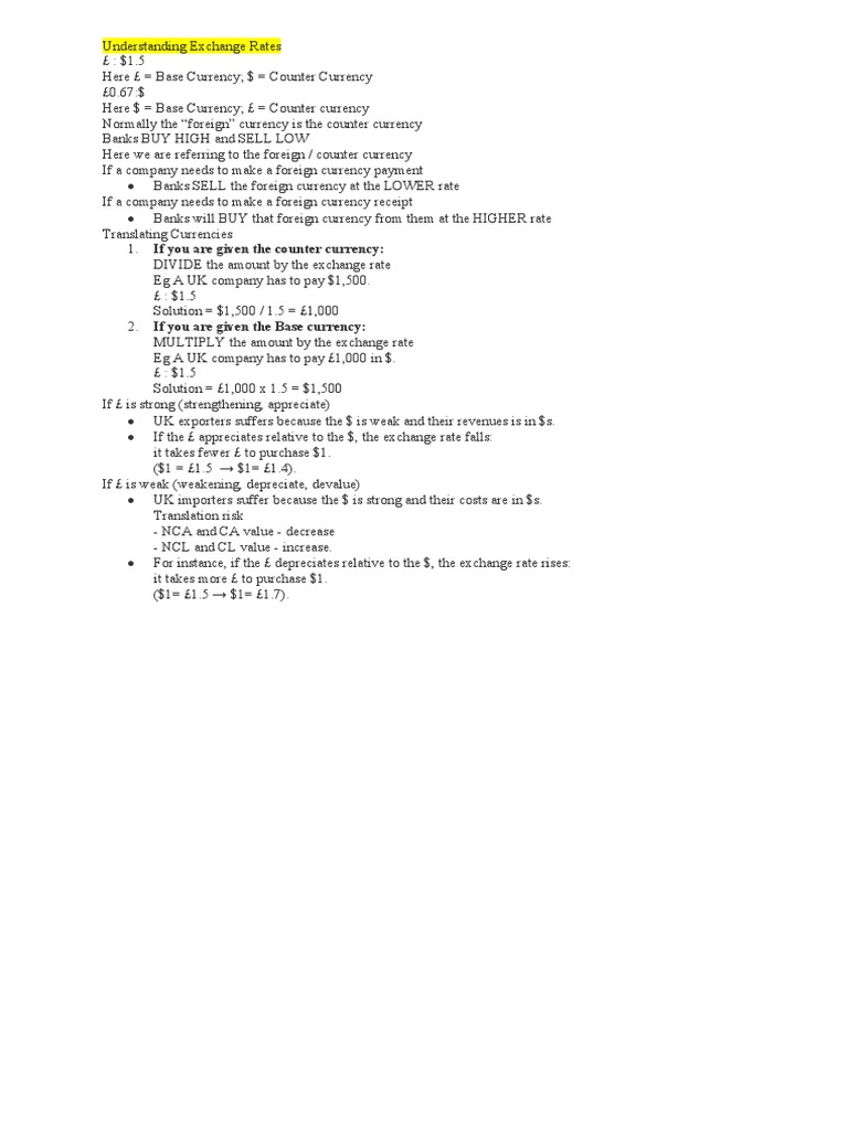 Understanding Exchange Rates | PDF | Option (Finance) | Swap (Finance)
