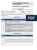 CARACTERIZACION DE ASIGNATURAS 1 Periodo Matematicas 2022