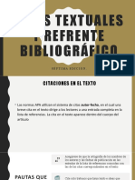 Citas Textuales y Refrente Bibliográfico