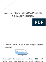 Contoh-Contoh Soal Praktis Aplikasi Turunan