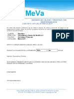 Certificado de Fumigacion