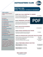 Agnesian Toastmasters Club: Meeting #58