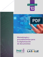 Cuaderno: Metodología y Procedimientos para La Digitalización de Documentos