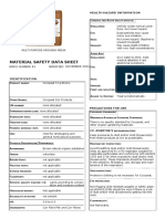 Material Safety Data Sheet: Health Hazard Information