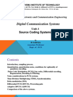 Digital Communication Systems: Unit-1 Source Coding Systems