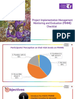 Project Implementation Management Monitoring and Evaluation (PIMME) Checklist