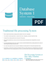 Database System 1: Instructor: Ahsan Khan