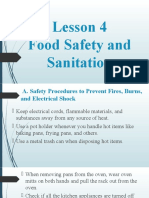 Lesson 4 Food Safety and Sanitation