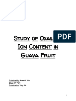 Study of Oxalate Ion Content in Guava Fruit