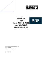 FOM Card For Loop AM3440-A/B/C and AM-3440-D User'S Manual
