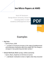 Quantitative Micro Papers at AMD: Kevin W. Rockmann George Mason University, School of Business Incoming Editor-in-Chief