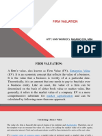 Firm Valuation: Atty. Ivan Yannick S. Bagayao Cpa, Mba
