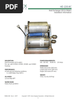 Heat Exchanger (Oil To Water) Installation Information: Description: Power Requirements