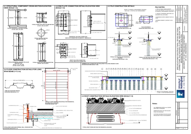 Detailed Drawings | PDF | Deep Foundation | Concrete