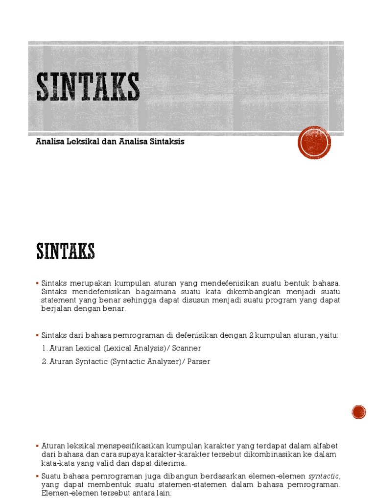 SINTAKS | PDF | Metode & Bahan Ajar