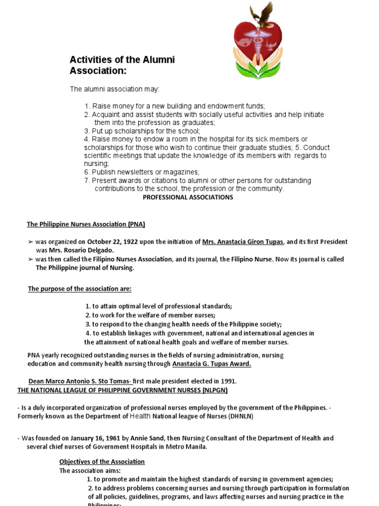 Overview of Nursing Associations in the Philippines | PDF | Nursing ...