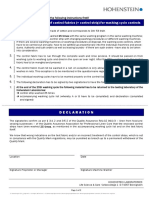 Instructions For The Use of Control Fabrics ( Control Strip) For Washing Cycle Controls