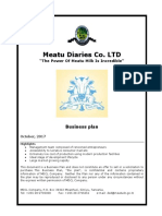 Meatu Diaries Co LTD - Business Plan