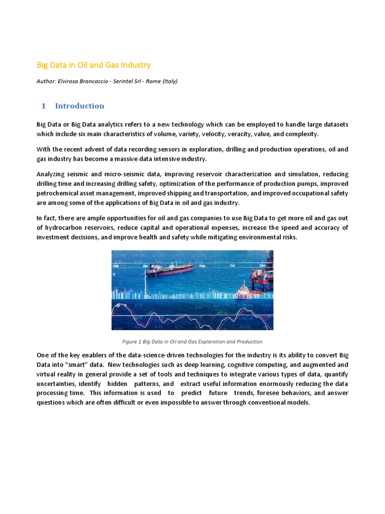 Big Data in Oil and Gas Industry Siportale | PDF | Big Data | Petroleum