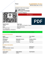 Clearance To Fly: Amin Haraki ID/Passport: BJ5253860 Country Category