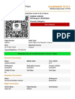 Clearance To Fly: Hanna Haraki ID/Passport: BJ5253843 Country Category