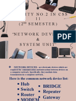 Activity No.2 in Css 1 1 (2 Semester) "Network Devices & System Unit"