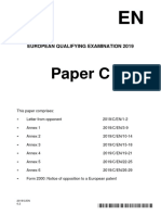 Paper C: European Qualifying Examination 2019