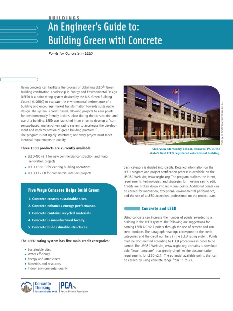 An Engineer's Guide To: Building Green With Concrete: Buildings | PDF