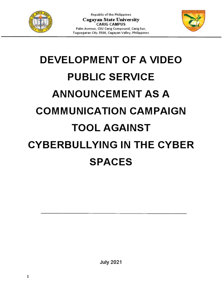 Development of A Video Public Service Announcement As A Communication