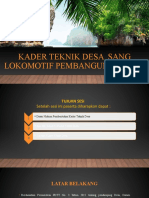 Kader Teknik Desa Sang Lokomotif