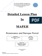 Detailed Lesson Plan in Mapeh: Renaissance and Baroque Period