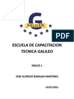 Escuela de Capacitacion Tecnica Galileo: Ingles 1