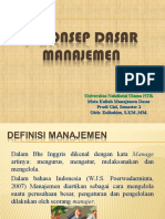 A. Konsep Dasar Manajemen