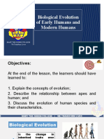 Biological Evolution of Early Humans and Modern Humans: Mary The Queen College We Transform Lives