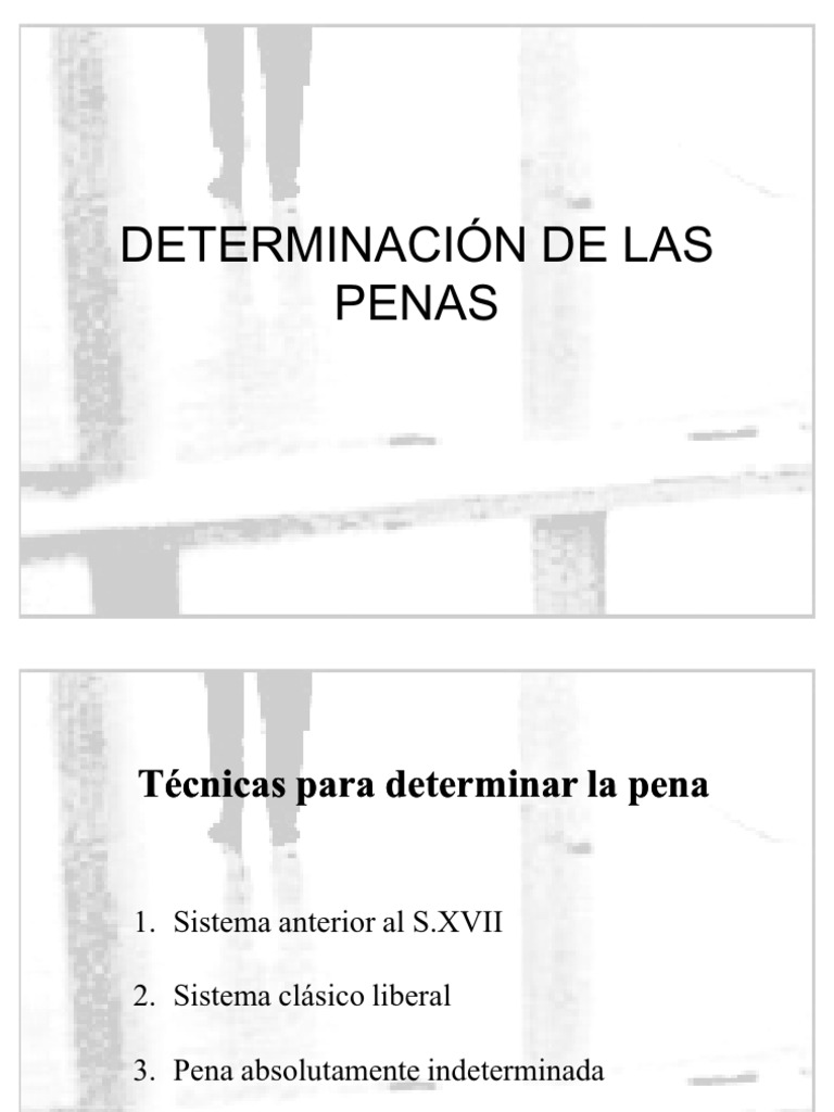 Determinación de las penas Derecho penal Castigos