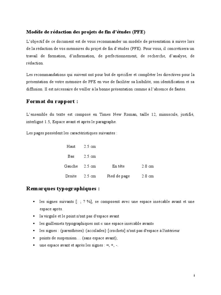 Modèle de rédaction pour PFE | PDF | Internet | Internet et Web