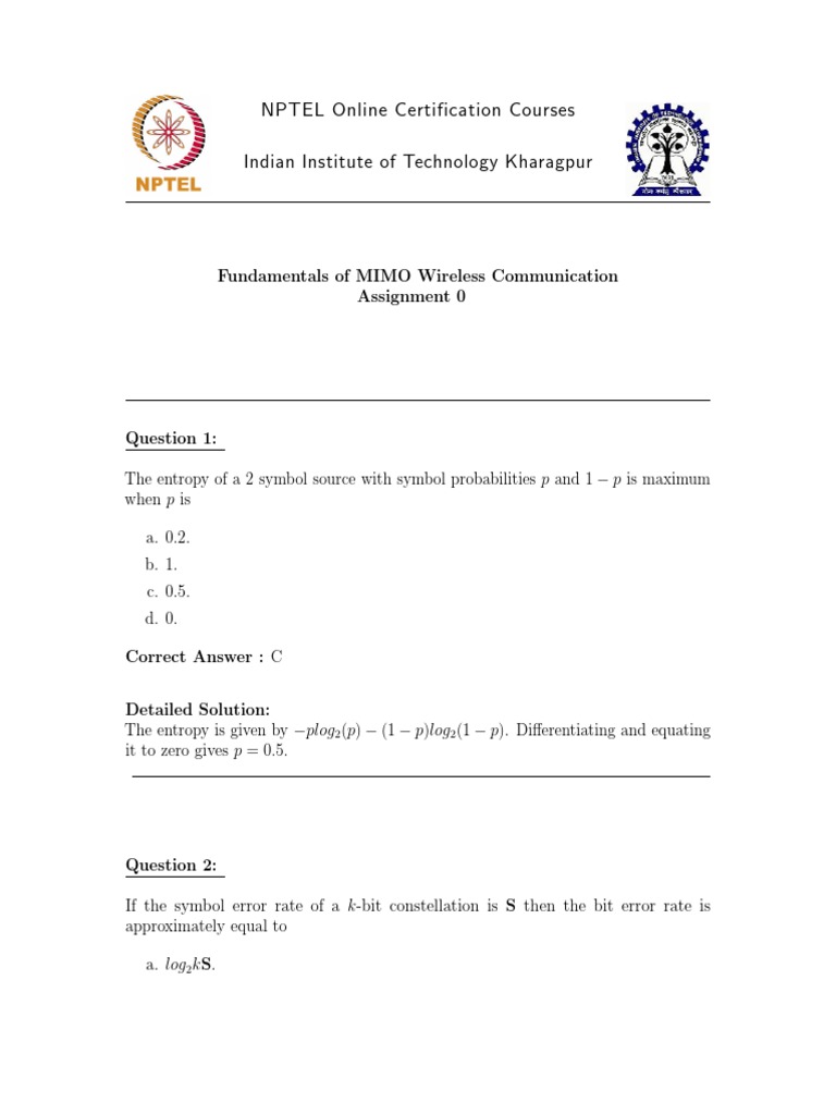 NPTEL Online Certification Courses Indian Institute of Technology