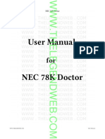 User Manual: NEC 78K Doctor