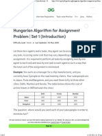 Hungarian Algorithm For Assignment Problem - Set 1 (Introduction)