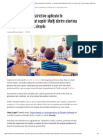 Studiu. Politicile Restrictive Aplicate În Pandemie Au Afectat Copiii - Mulți Dintre Elevi Nu Mai Pot Citi Un Text Simplu - R3media