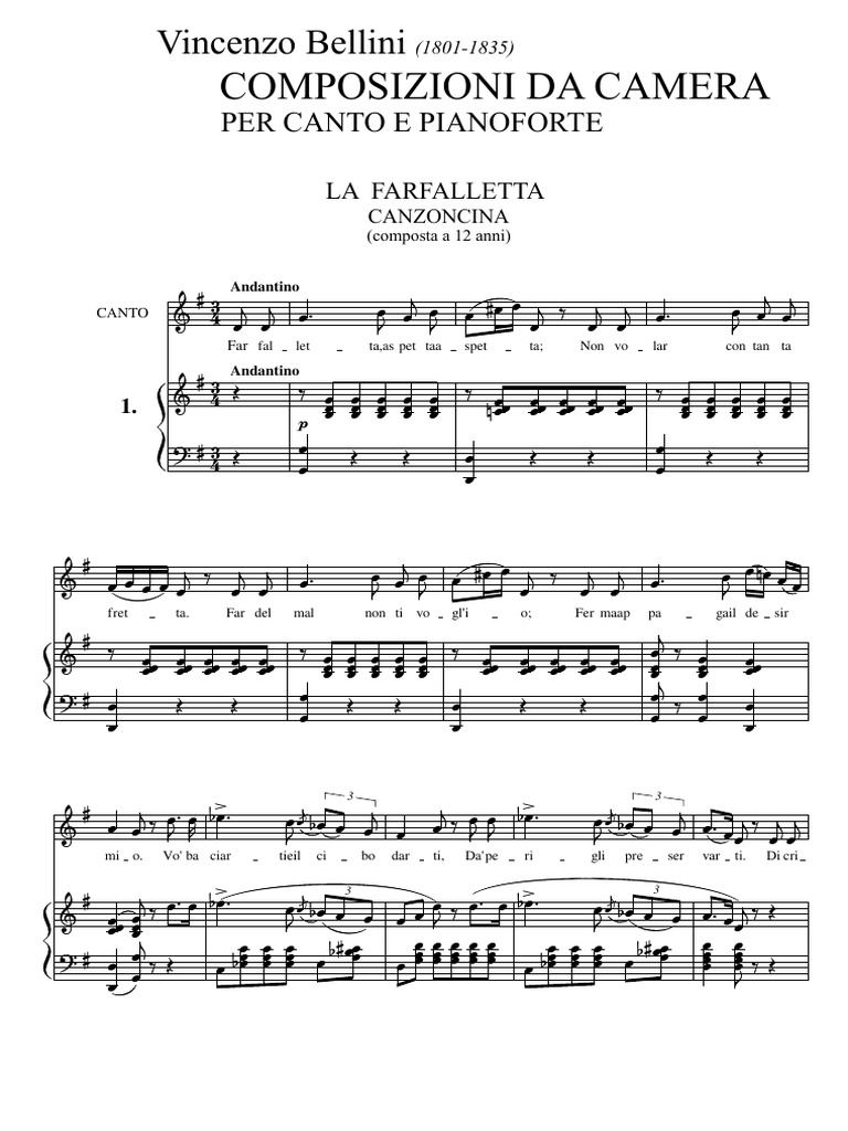 Bellini La Farfalletta PDF
