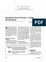 Questions From Practice: A Basis For Research: C E Article