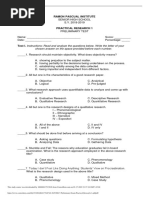 Ramon Pascual Institute: Chosen Answer On The Space Provided Before Each Number